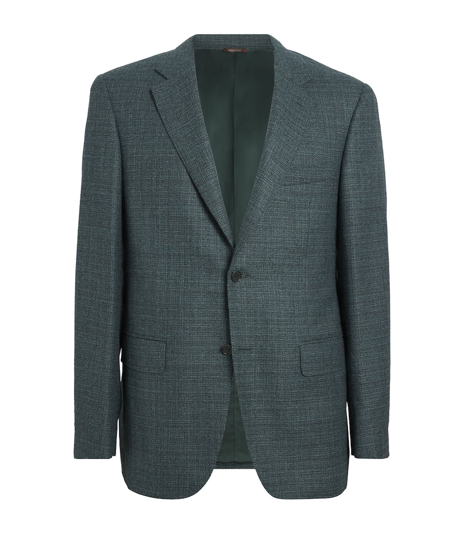 Regular Fit Virgin Wool Overcoat with Notched Lapels