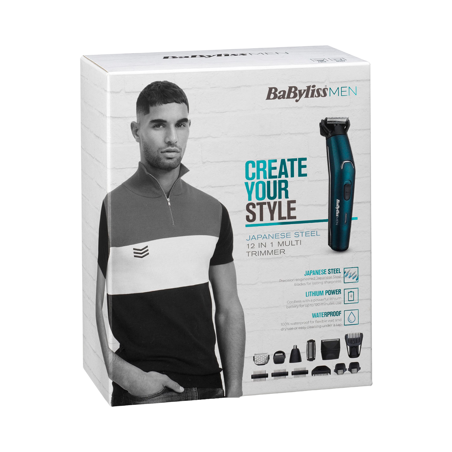 BaBylissMEN multi groomer 12 in 1 Japanese steel (British brand)
