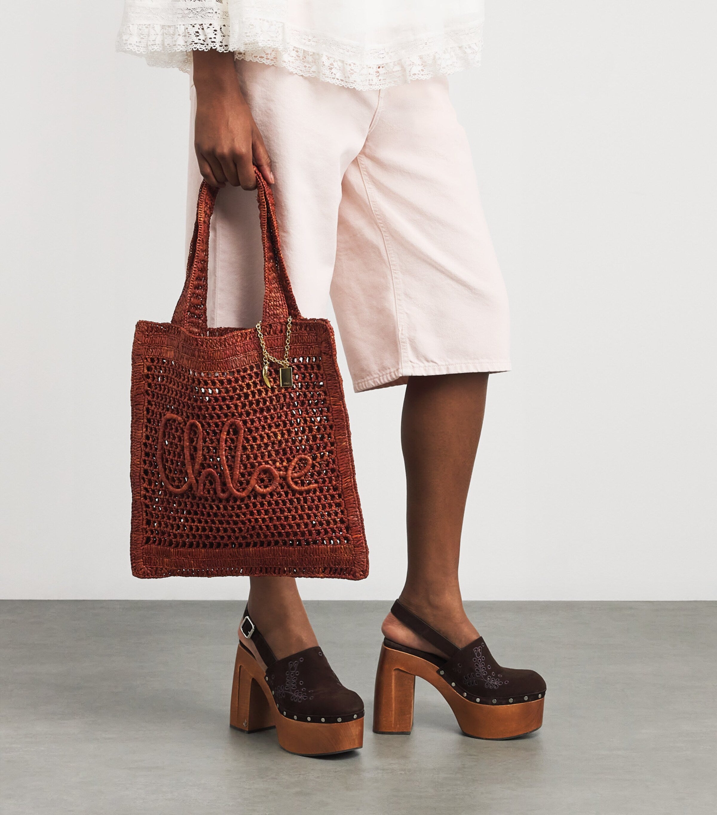 Chloé Raffia Summer Banana tote bag, handcrafted - British product