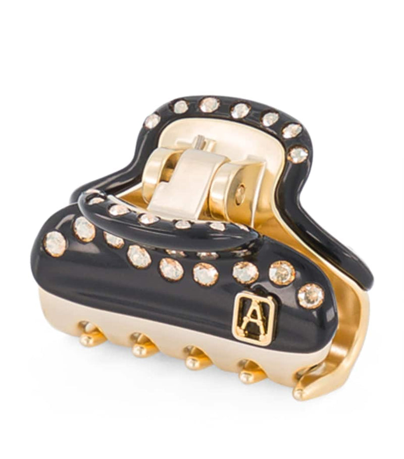 Alexandre de Paris gold-plated crystal-embellished claw hair clip, UK version