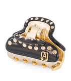 Alexandre de Paris gold-plated crystal-embellished claw hair clip, UK version