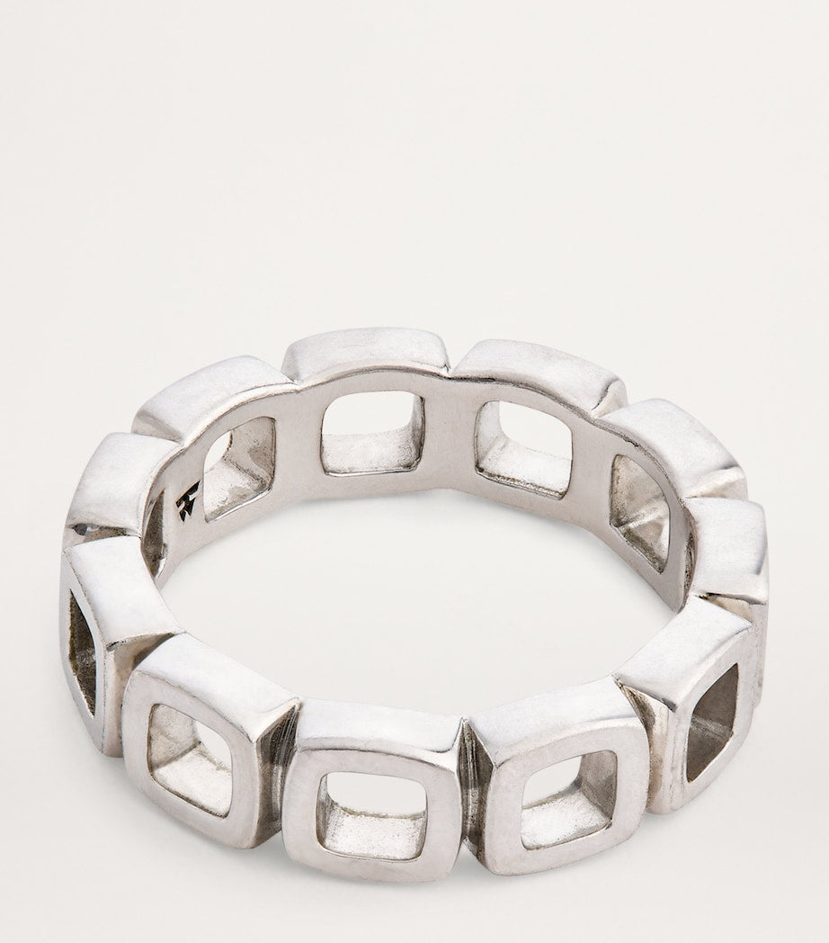 Tom Wood cushion open ring recycled sterling silver, imported from the UK