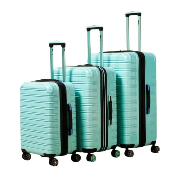 iFLY Fibretech premium luggage set green three pieces, UK version