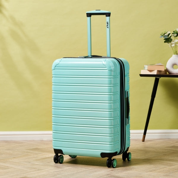 iFLY Fibretech premium luggage set green three pieces, UK version