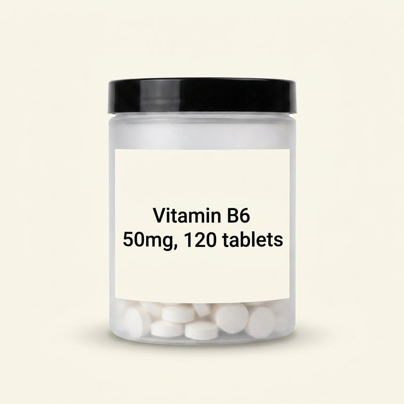 Holland & Barrett High Strength Vitamin B6 + Pyridoxine 100mg 120 Tablets - 50 mg