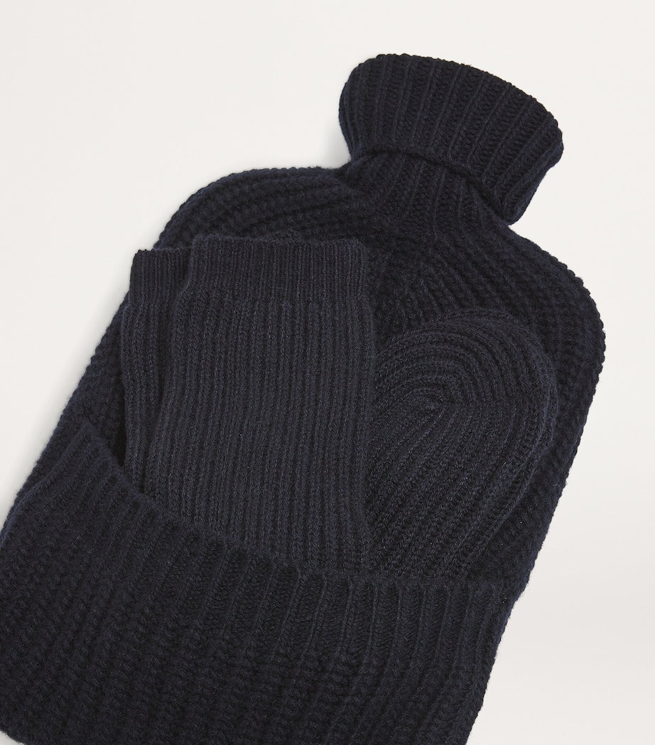 Johnstons of Elgin hot water bottle and socks, imported from the UK