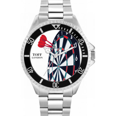 Superdrug Toff London White Mens Score 180 Dartboard Watch- Buy online at McGrocer