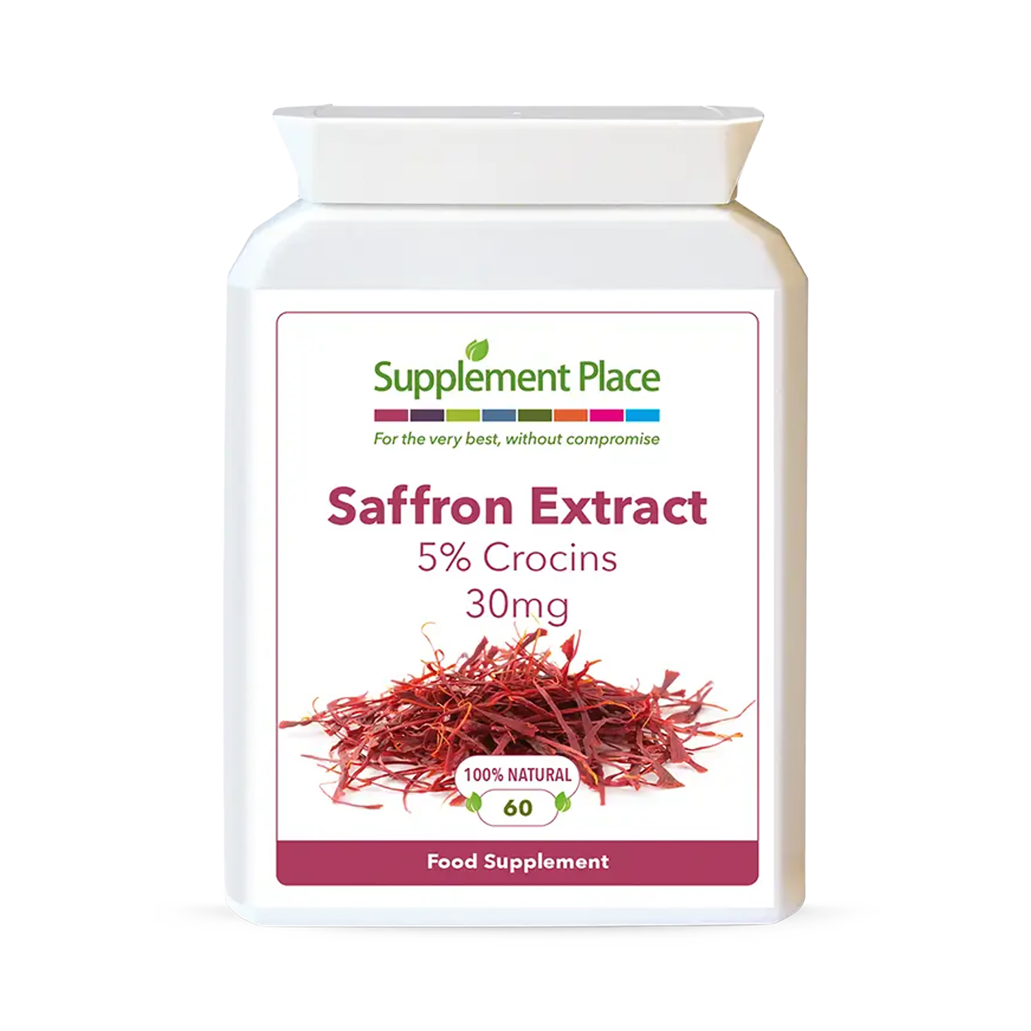 Supplement Place saffron extract 30mg 5% crocins 60 capsules - British product