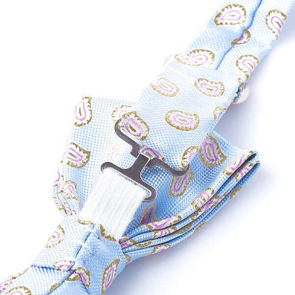 SVNX light blue printed bow tie (British brand)