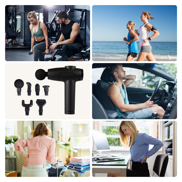 Livingandhome deep tissue massage gun 30 speeds 6 heads, imported from the UK