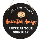 Something Different Haunted House Round Plaque 25cm, imported from the UK