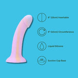 Mina Taro silicone dildo with suction cup 6 inch (British brand)