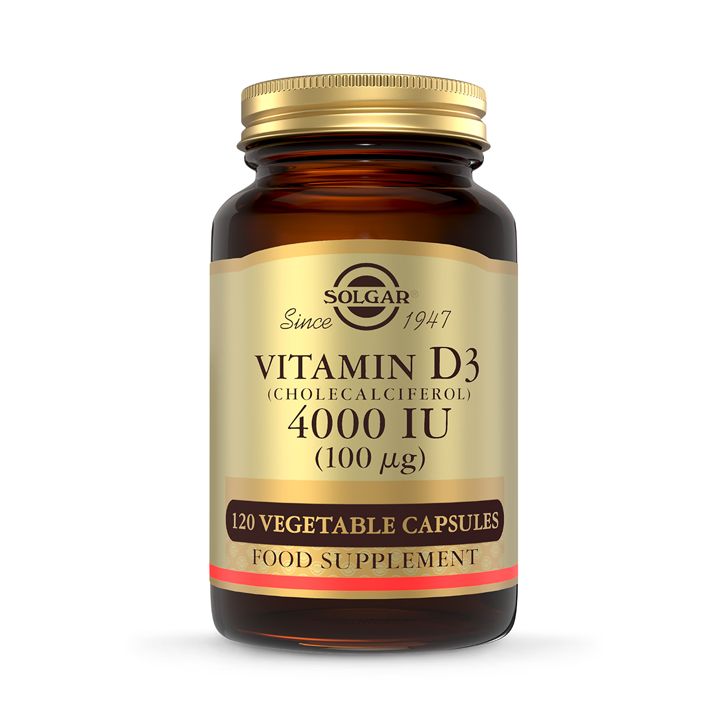 Solgar Vitamin D3 4000IU 120 Vegetable Capsules (British brand)