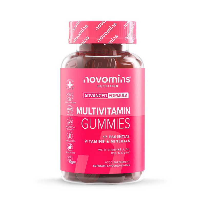 Novomins multivitamin peach gummies 60 count - British product