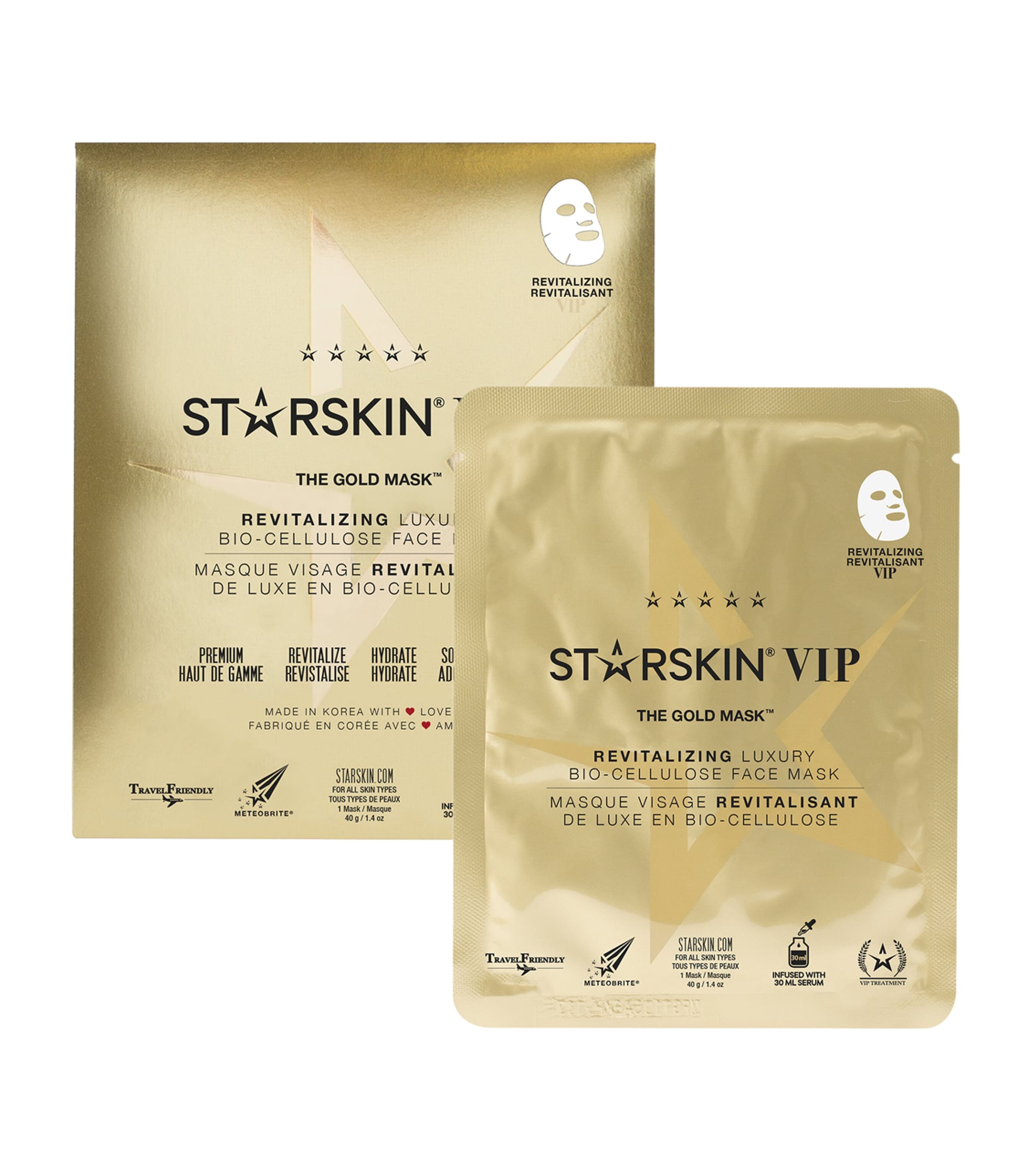 Starskin The Gold Mask Bio-cellulose Sheet 30ml (British brand)