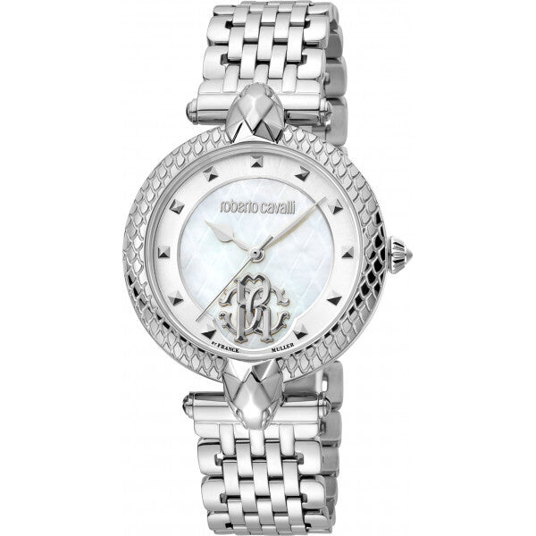 Roberto Cavalli mother of pearl ladies watch stainless steel, UK version