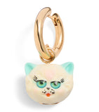 Valentino Garavani Le Chat earring gold-tone hoop, UK version