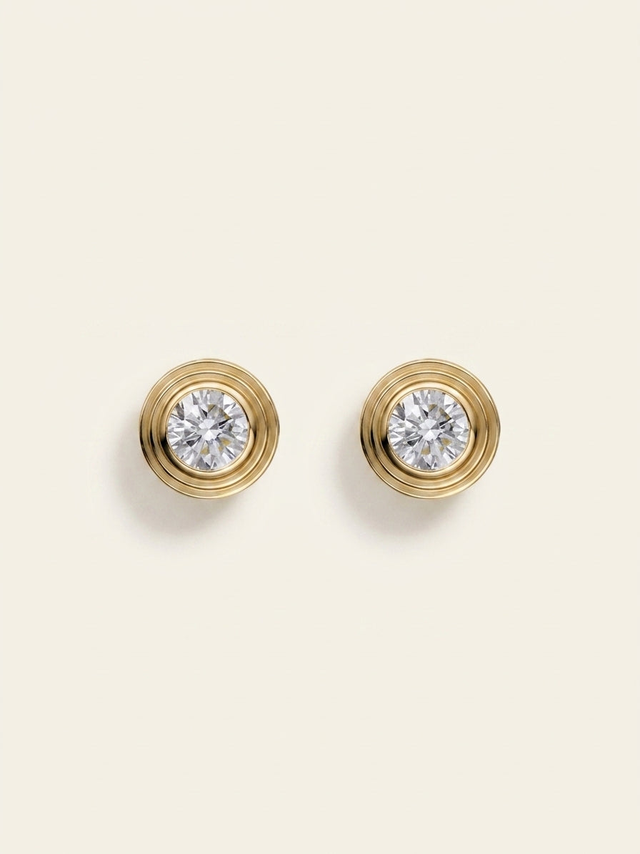Cartier d'Amour 18ct yellow-gold diamond earrings 0.26ct (British brand)