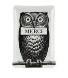 Fornasetti rectangular porcelain ashtray - British product