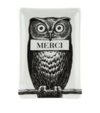 Fornasetti rectangular porcelain ashtray - British product