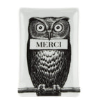 Fornasetti rectangular porcelain ashtray - British product