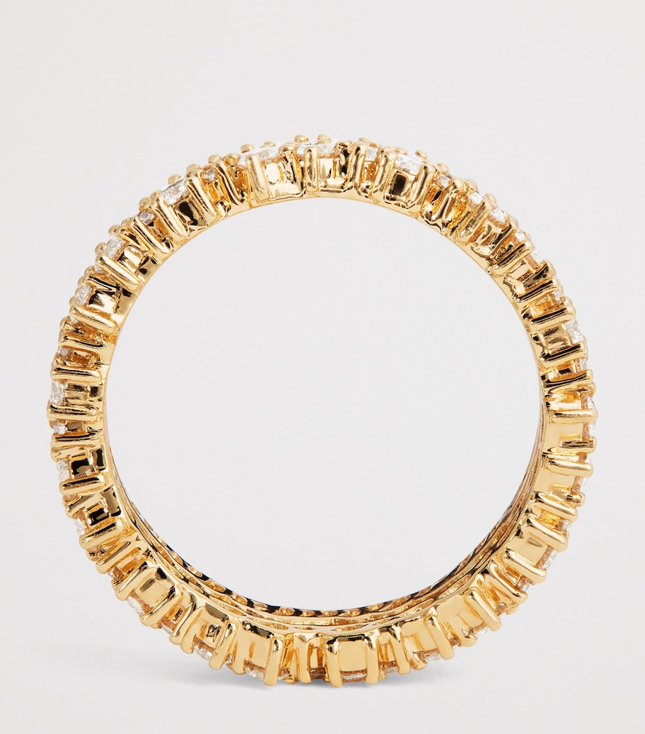 Suzanne Kalan yellow gold diamond eternity ring, UK version