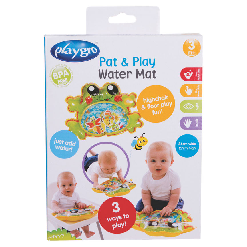 Playgro Pat and Play Water Mat 3+ Months Baby accessories & cleaning ASDA   