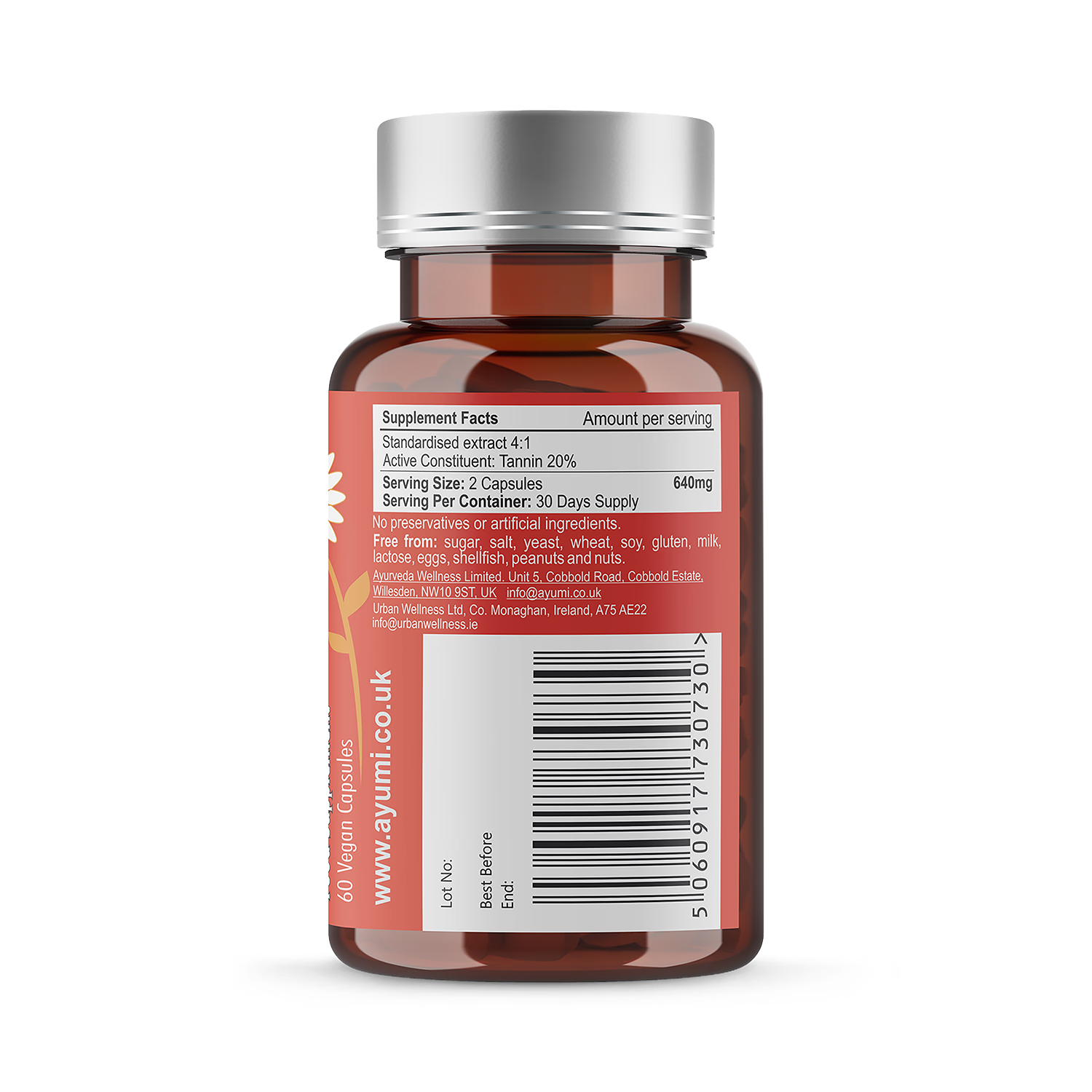 Ayumi Triphala Vegan Capsules 60 capsules (British brand)