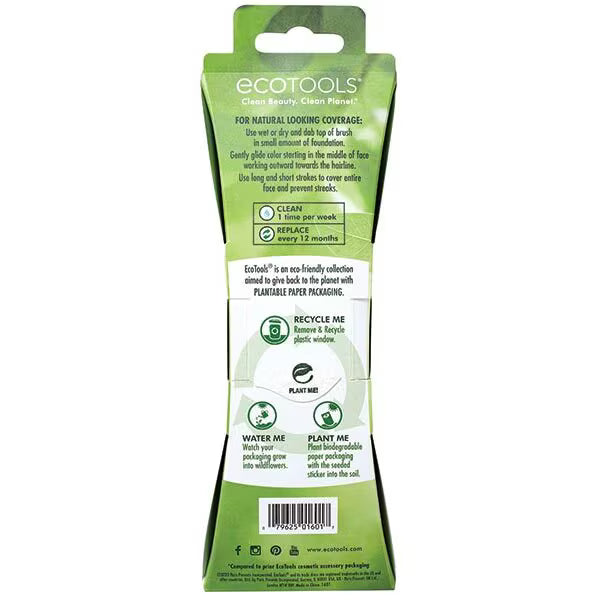 Pinceau de maquillage Eco Tools Wonder Cover pour le teint - Produit britannique