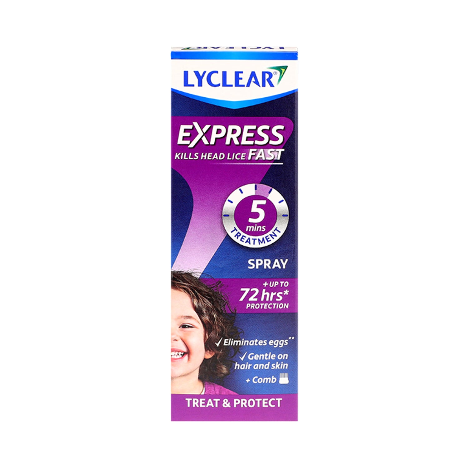 Lyclear head lice spray Extra Strong Express 100ml (British brand)