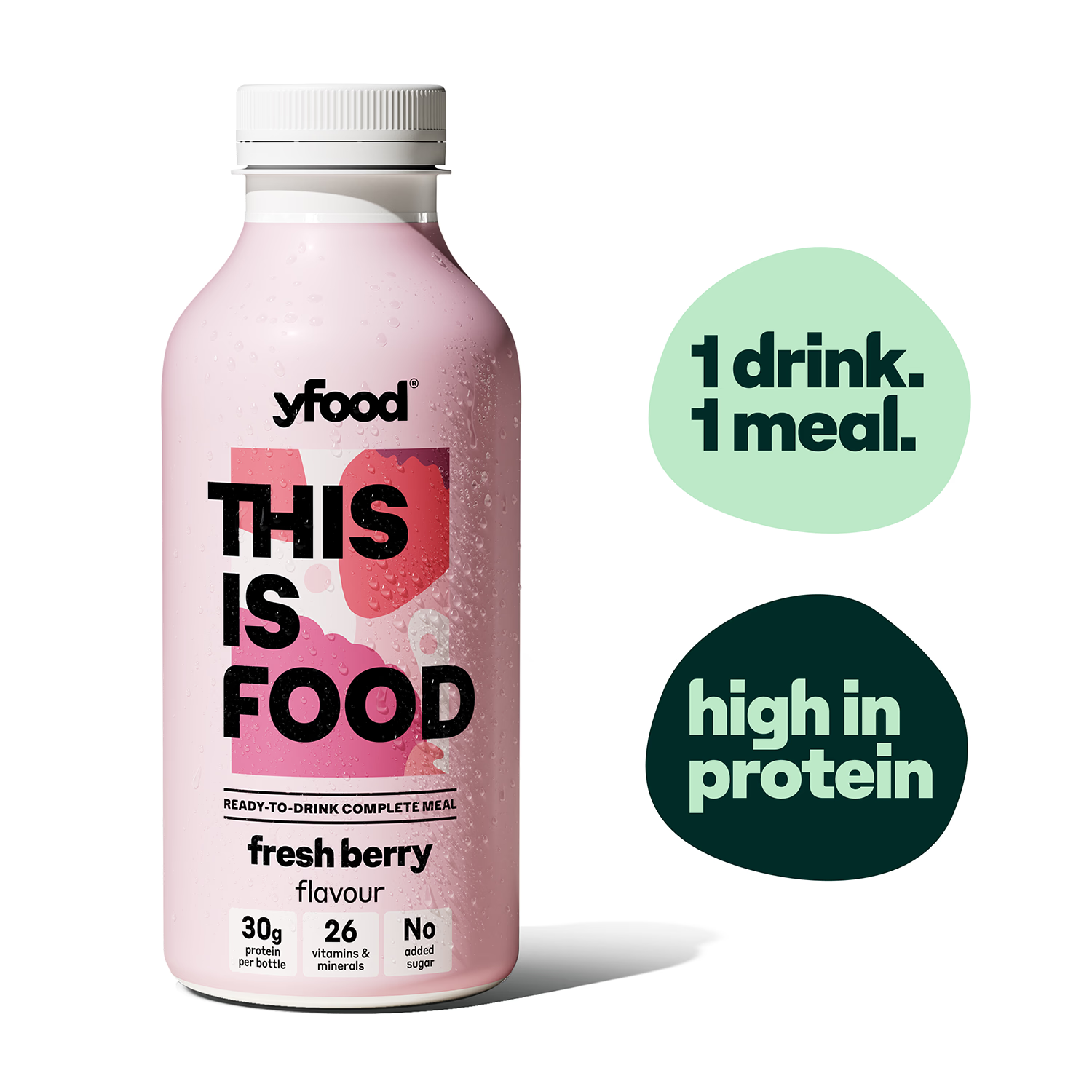 yfood ready-to-drink complete meal Fresh Berry 500ml, UK version