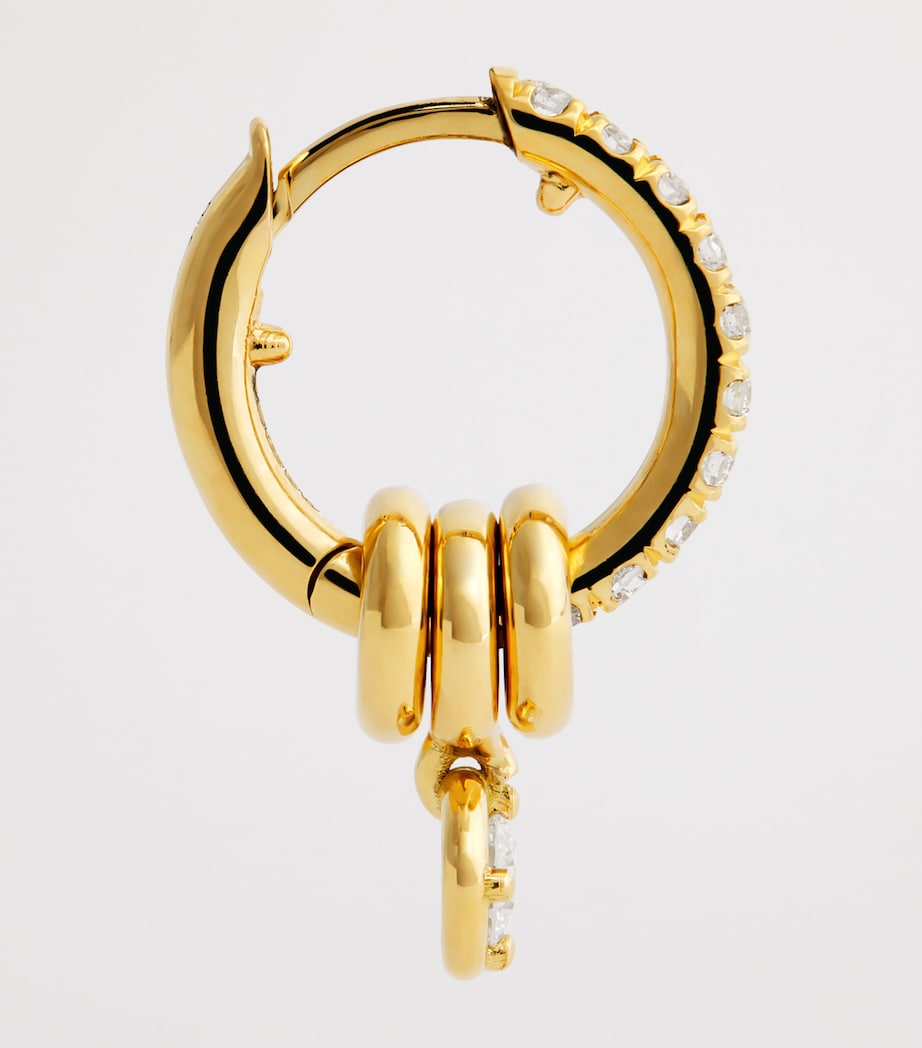Spinelli Kilcollin hoop earrings yellow gold diamonds, imported from the UK
