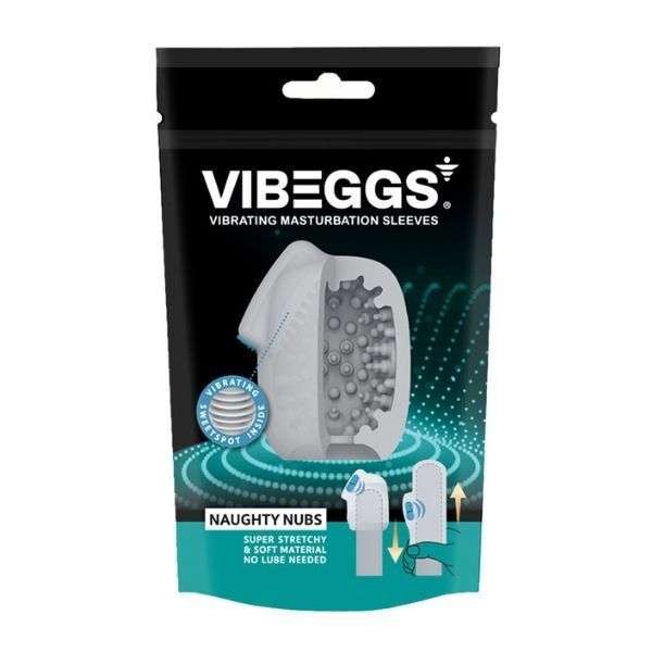 VIBEGGS Naughty Nubs vibrating sleeve, imported from the UK