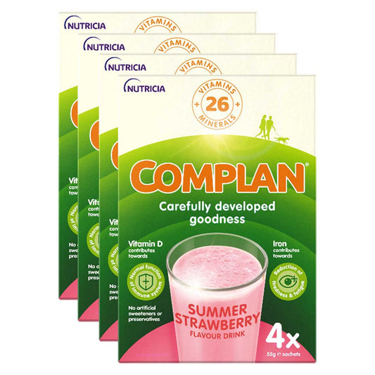 Complan Strawberry Flavour Nutritional Drink  - 4 packs (16 x 55g sachets) GOODS Boots   