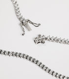 Harrods white gold diamond tennis necklace 5.25ct, imported from the UK