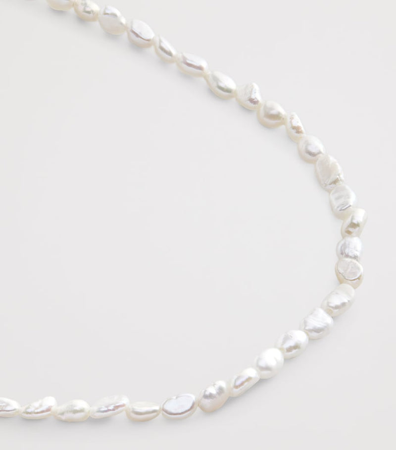 Monica Vinader gold vermeil pearl Capri necklace - British product