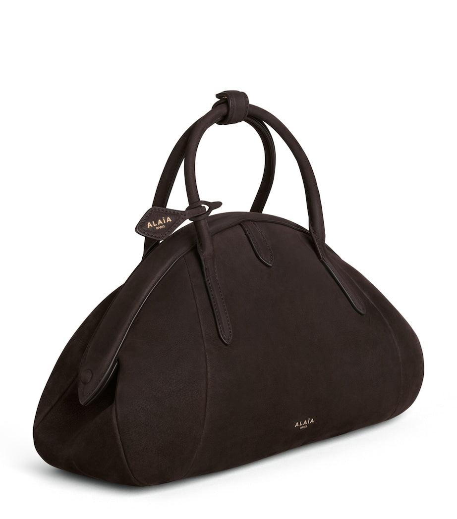 Alaïa Leather Purse top-handle bag in nubuck calfskin - British product