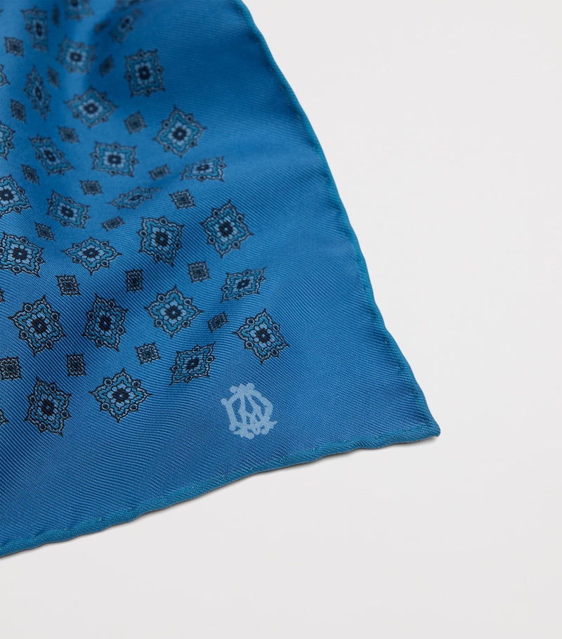 Dunhill mulberry silk pocket square 30x30cm (British brand)