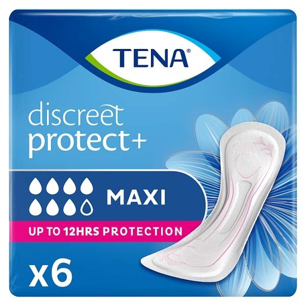 TENA Discreet Protect+ Maxi incontinence Pads 6 pack GOODS Superdrug   