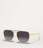 Ray-Ban Square sunglasses with gold-tone arms and brow bar (British brand)
