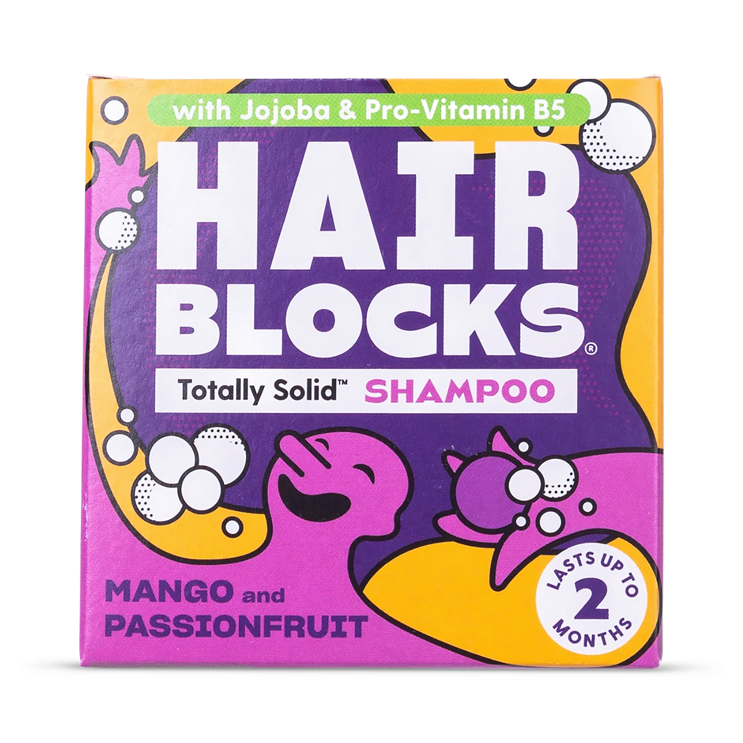 Hair Blocks solid shampoo bar Mango Passionfruit (British brand)