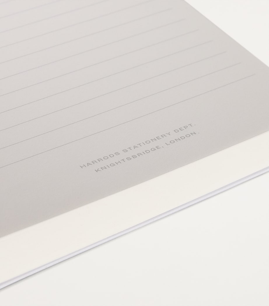 Harrods lined notepad with patriotic lion and tea design, UK version