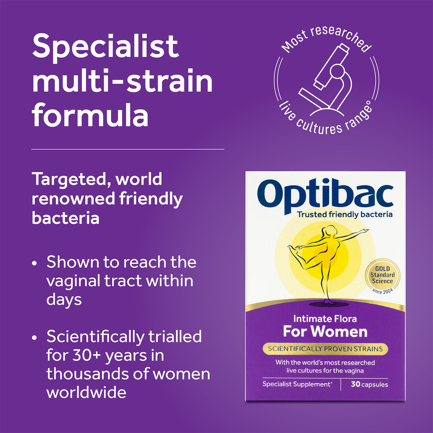 Optibac For Women Probiotic Supplement 30 Capsules, UK version