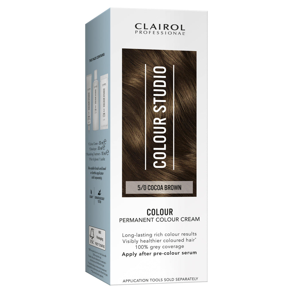 Clairol Professional Colour Studio 5/0 Cocoa Brown Permanent Colour Cream