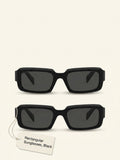 Prada PR 27ZS rectangle-frame acetate sunglasses, imported from the UK