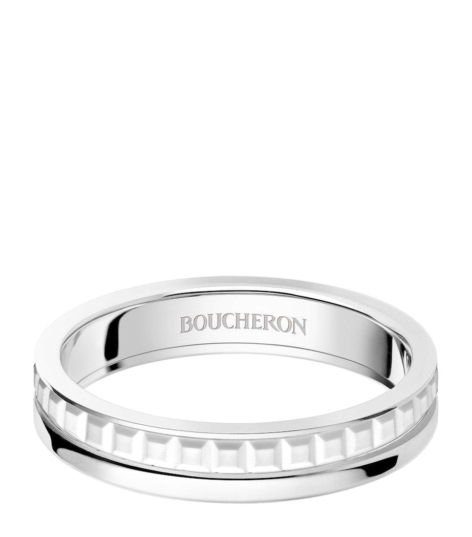Boucheron Quatre Double White Edition wedding band 4mm, UK version