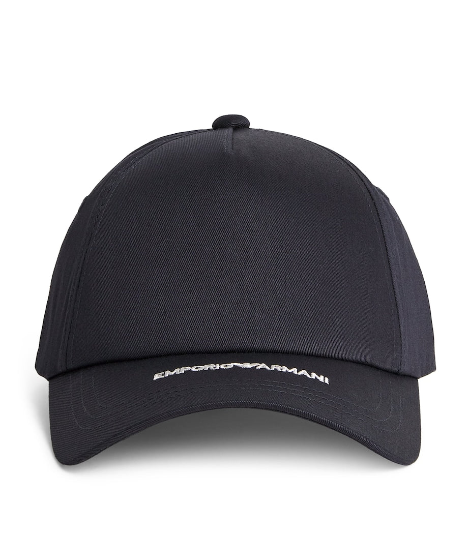 Emporio Armani cotton logo baseball cap, UK version