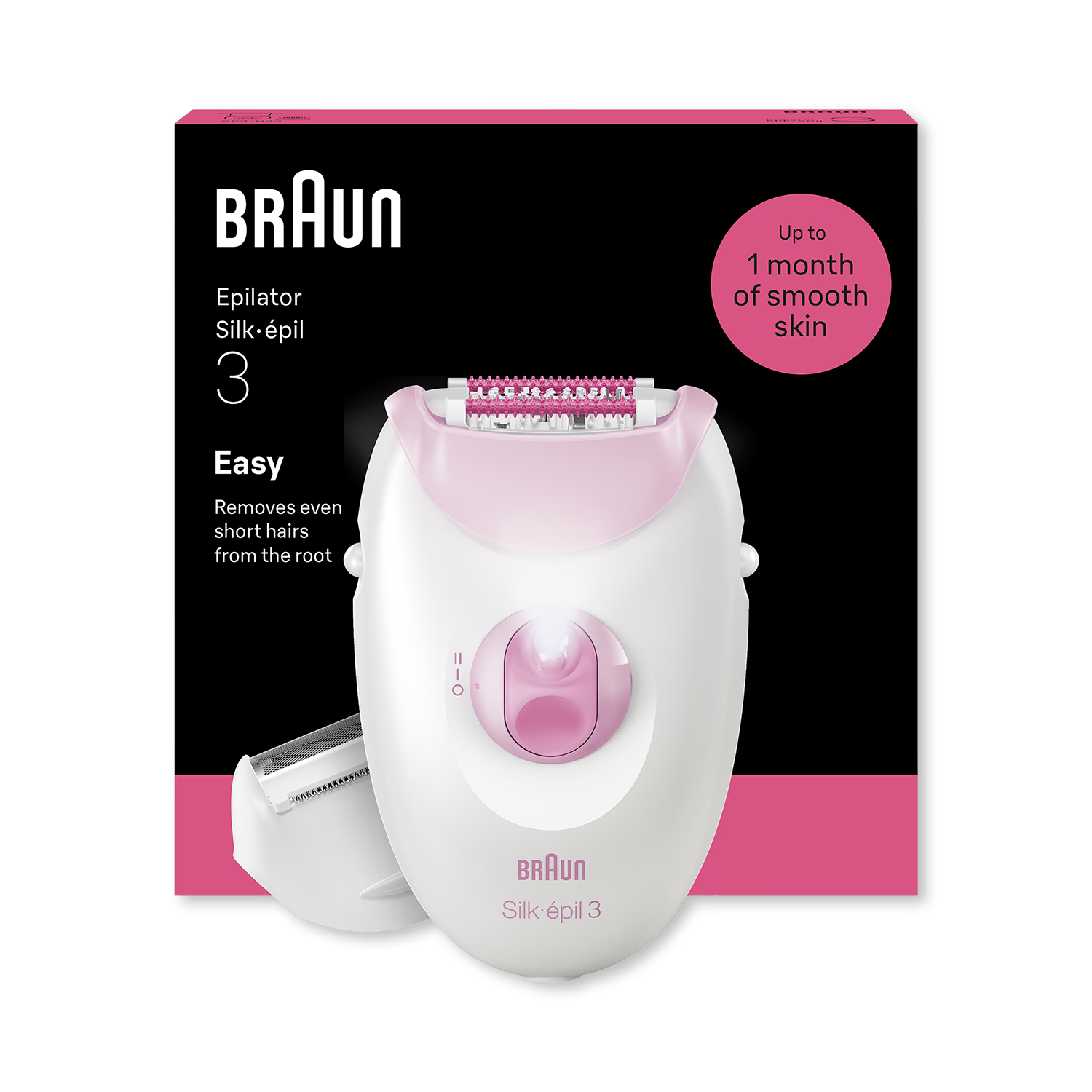 Braun Silk·épil 3 epilator pink - British product