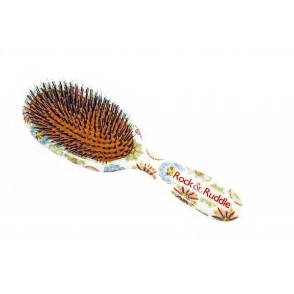 Rock & Ruddle Flowers & Faces Small Baby Bristle Hairbrush