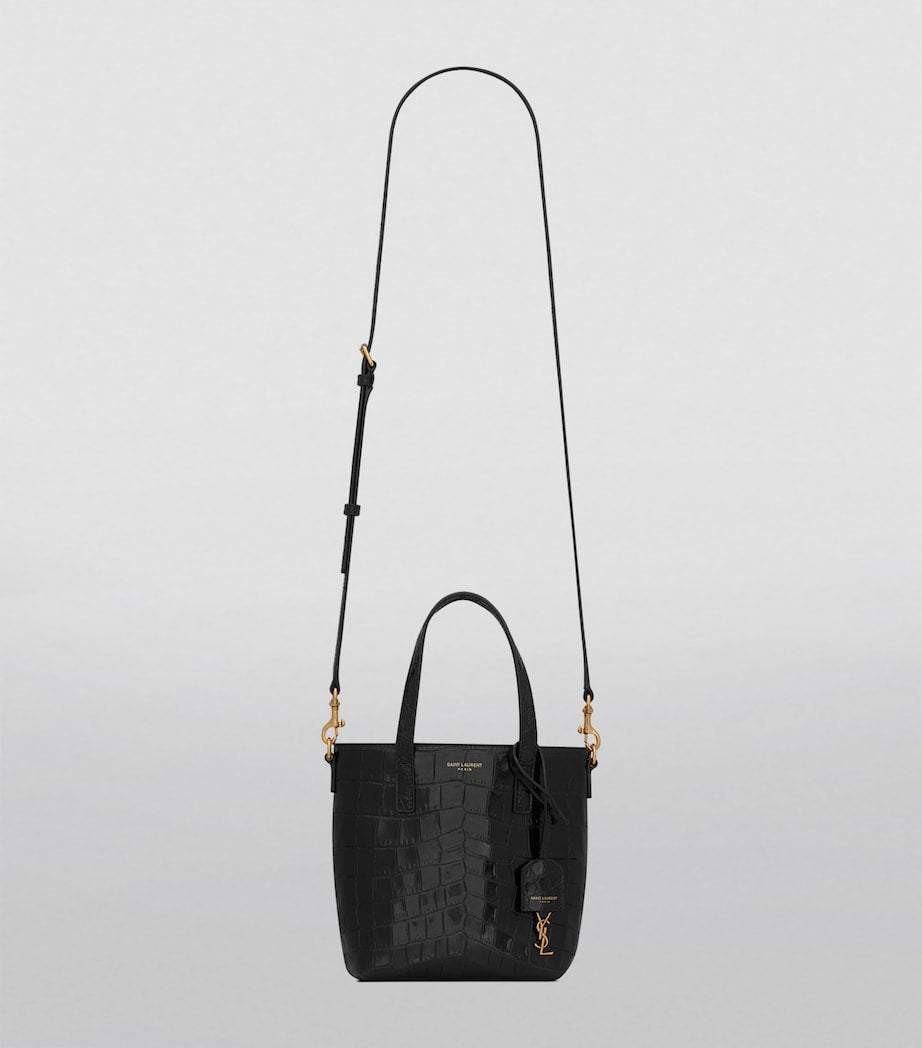Saint Laurent mini toy croc-embossed tote bag (British brand)